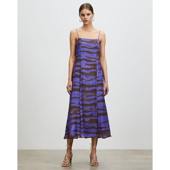 Samsoe Samsoe Annah Shift Dress Iris Tide Womens Size XL - Picture 2 of 16